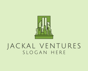 Green City Skyline  logo design