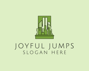 Green City Skyline  logo design