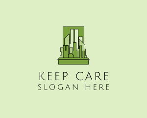 Green City Skyline  logo design