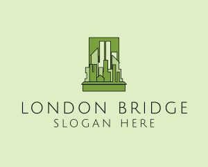 Green City Skyline  logo design