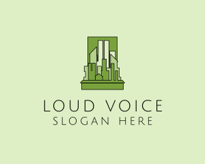 Green City Skyline  logo design