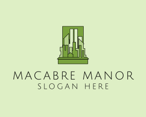 Green City Skyline  logo design