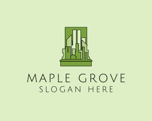 Green City Skyline  logo design