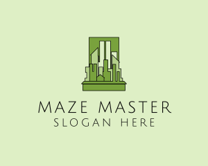 Green City Skyline  logo design