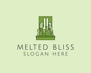 Green City Skyline  logo design