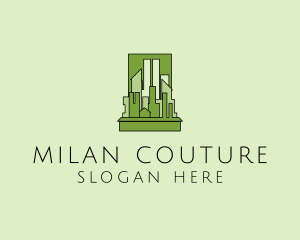 Green City Skyline  logo design