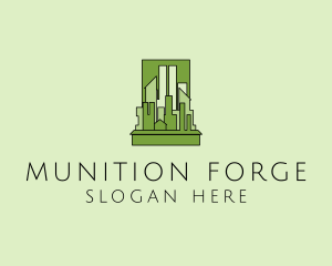 Green City Skyline  logo design