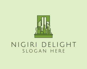 Green City Skyline  logo design