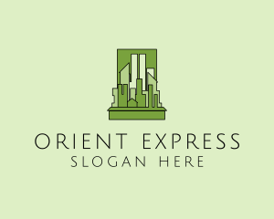 Green City Skyline  logo design