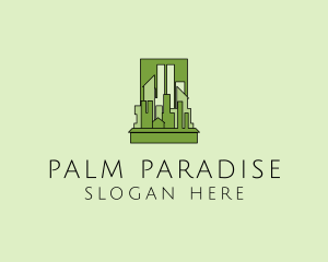 Green City Skyline  logo design