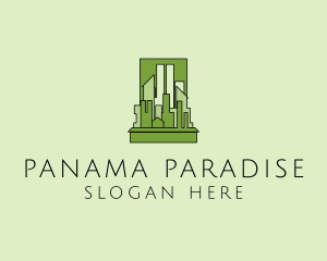 Green City Skyline  logo design