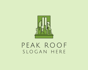 Green City Skyline  logo design