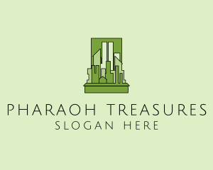 Green City Skyline  logo design