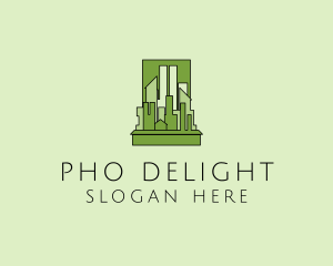 Green City Skyline  logo design