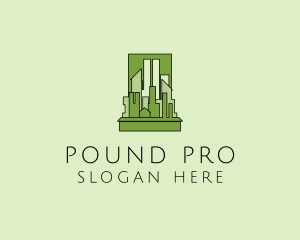 Green City Skyline  logo design