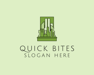 Green City Skyline  logo design