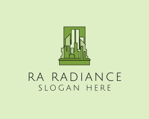 Green City Skyline  logo design