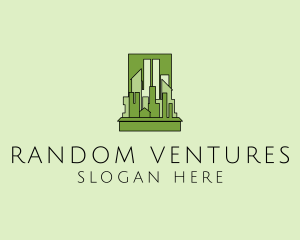 Green City Skyline  logo design