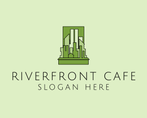 Green City Skyline  logo design