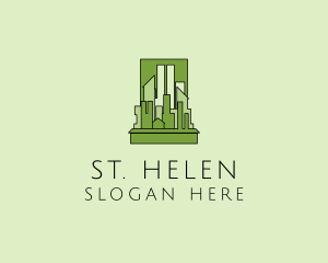 Green City Skyline  logo design