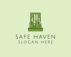 Green City Skyline  logo design