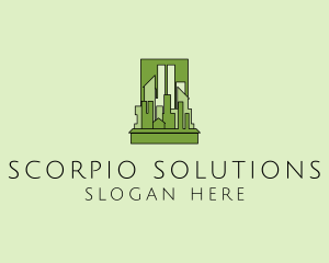 Green City Skyline  logo design