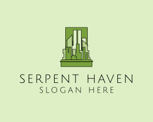 Green City Skyline  logo design