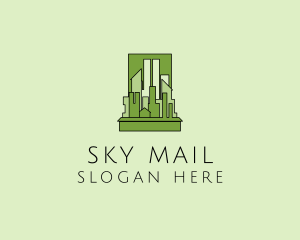 Green City Skyline  logo design