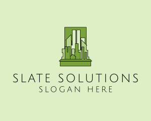 Green City Skyline  logo design