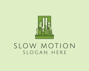 Green City Skyline  logo design