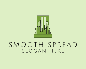 Green City Skyline  logo design