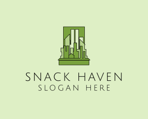 Green City Skyline  logo design