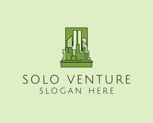 Green City Skyline  logo design