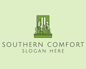 Green City Skyline  logo design