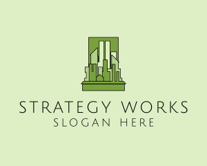 Green City Skyline  logo design