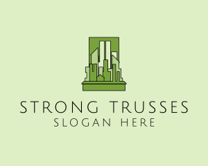 Green City Skyline  logo design