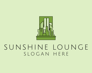 Green City Skyline  logo design