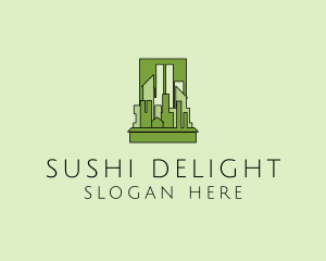 Green City Skyline  logo design