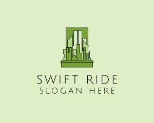 Green City Skyline  logo design