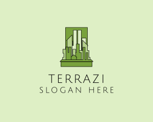 Green City Skyline  logo design