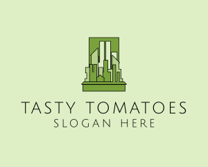 Green City Skyline  logo design