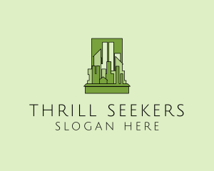 Green City Skyline  logo design