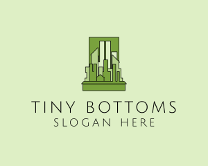 Green City Skyline  logo design