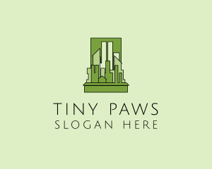 Green City Skyline  logo design