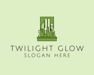 Green City Skyline  logo design