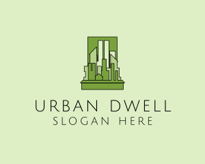 Green City Skyline  logo design