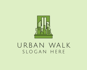 Green City Skyline  logo design