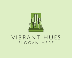 Green City Skyline  logo design