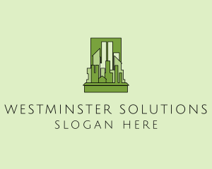 Green City Skyline  logo design