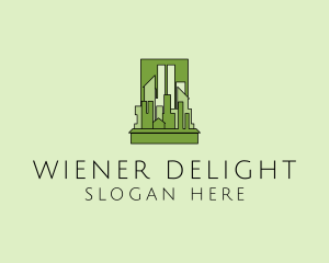 Green City Skyline  logo design